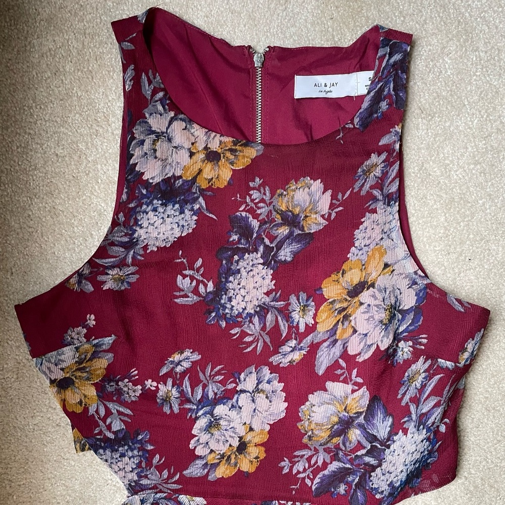 Small Maroon Floral Dress